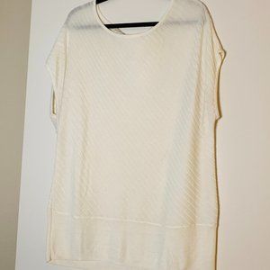 XL Dolman Short Sleeve Cream Sweater